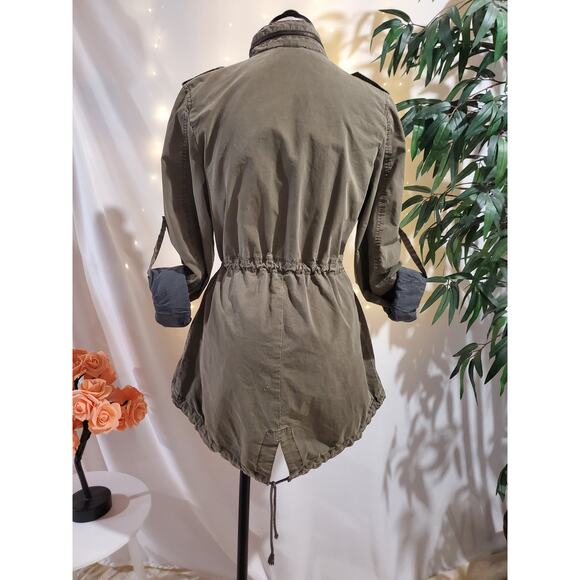 Levis Lightweight Legacy Cotton Fishtail Anorak Jacket Womens Size S Utility - Picture 3 of 16